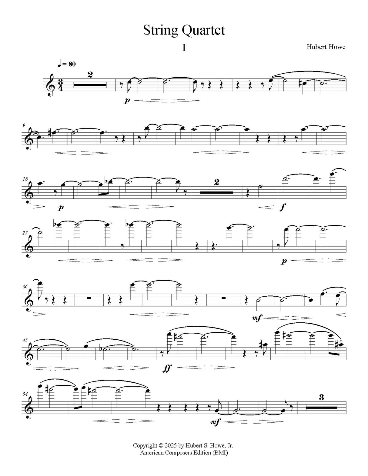 Howe: String Quartet