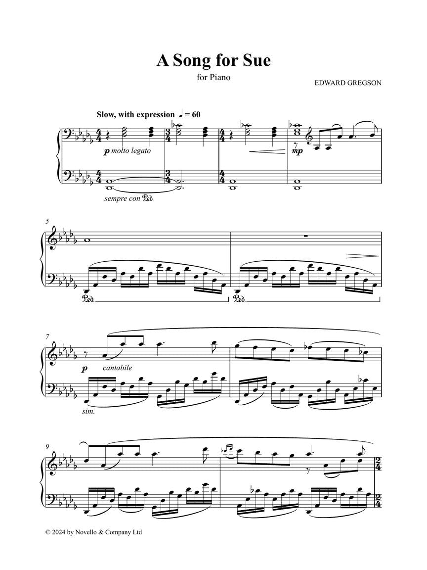 Gregson: A Song for Sue