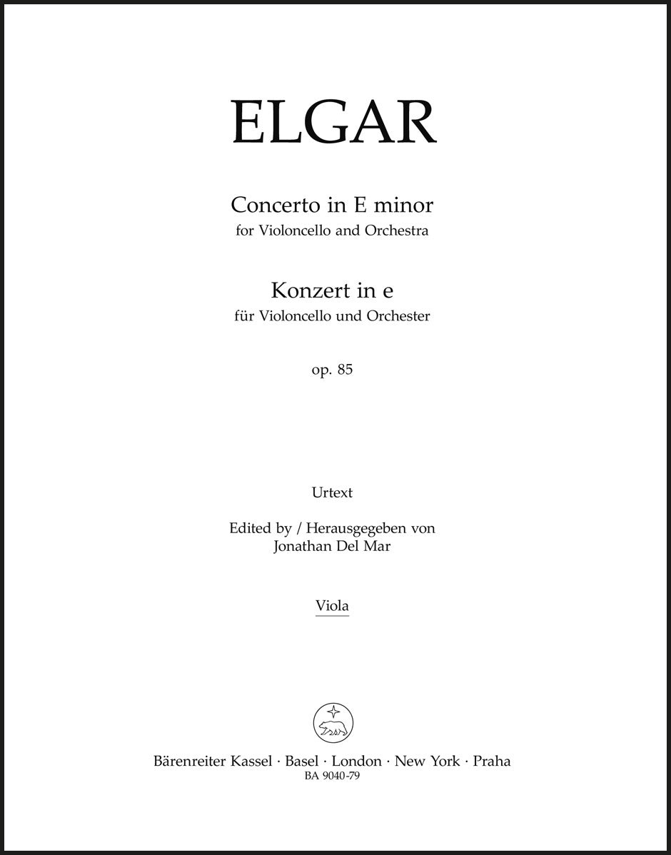 Elgar: Cello Concerto in E Minor, Op. 85