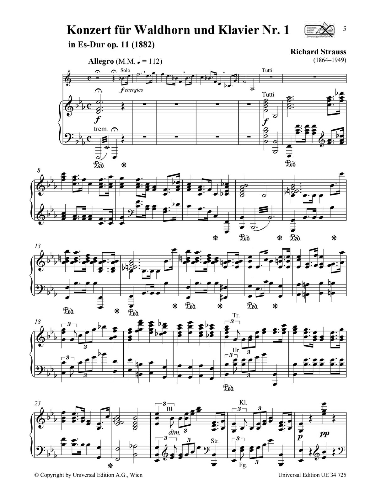 Strauss: Horn Concerto No. 1 in E-flat Major, Op. 11