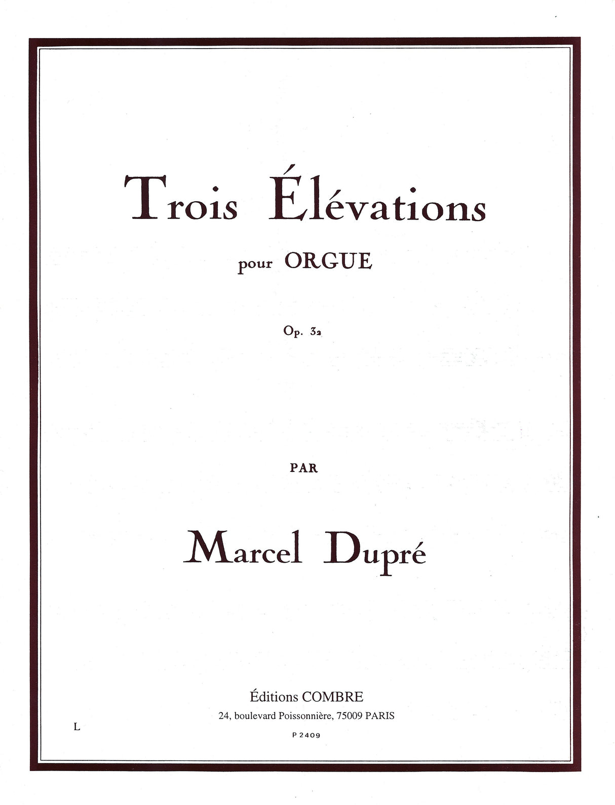 Dupré: Elévations, Op. 32