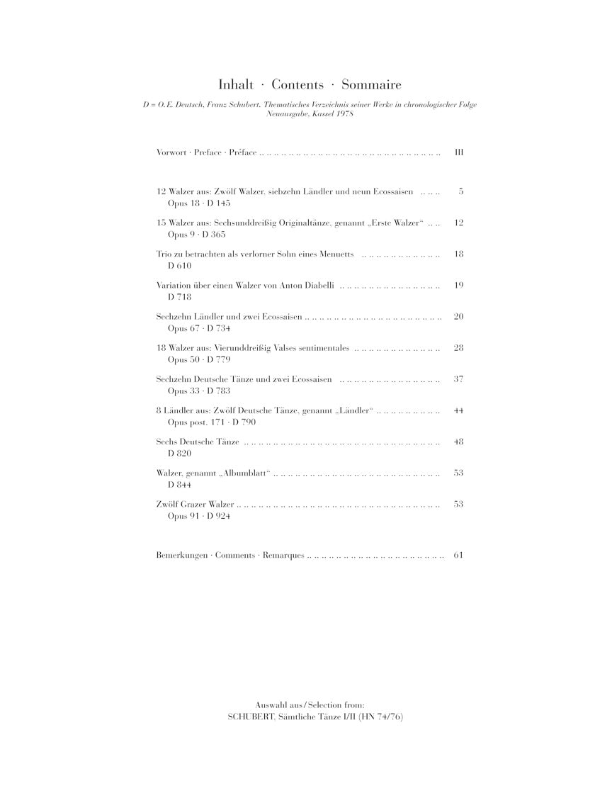 Schubert: Selected Dances