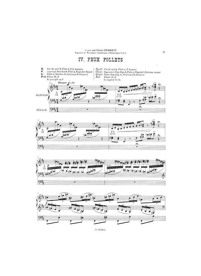 Vierne: Pièces de fantaisie, Op. 53 (Deuxième Suite)