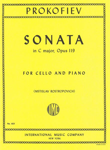 Prokofiev: Cello Sonata in C Major, Op. 119