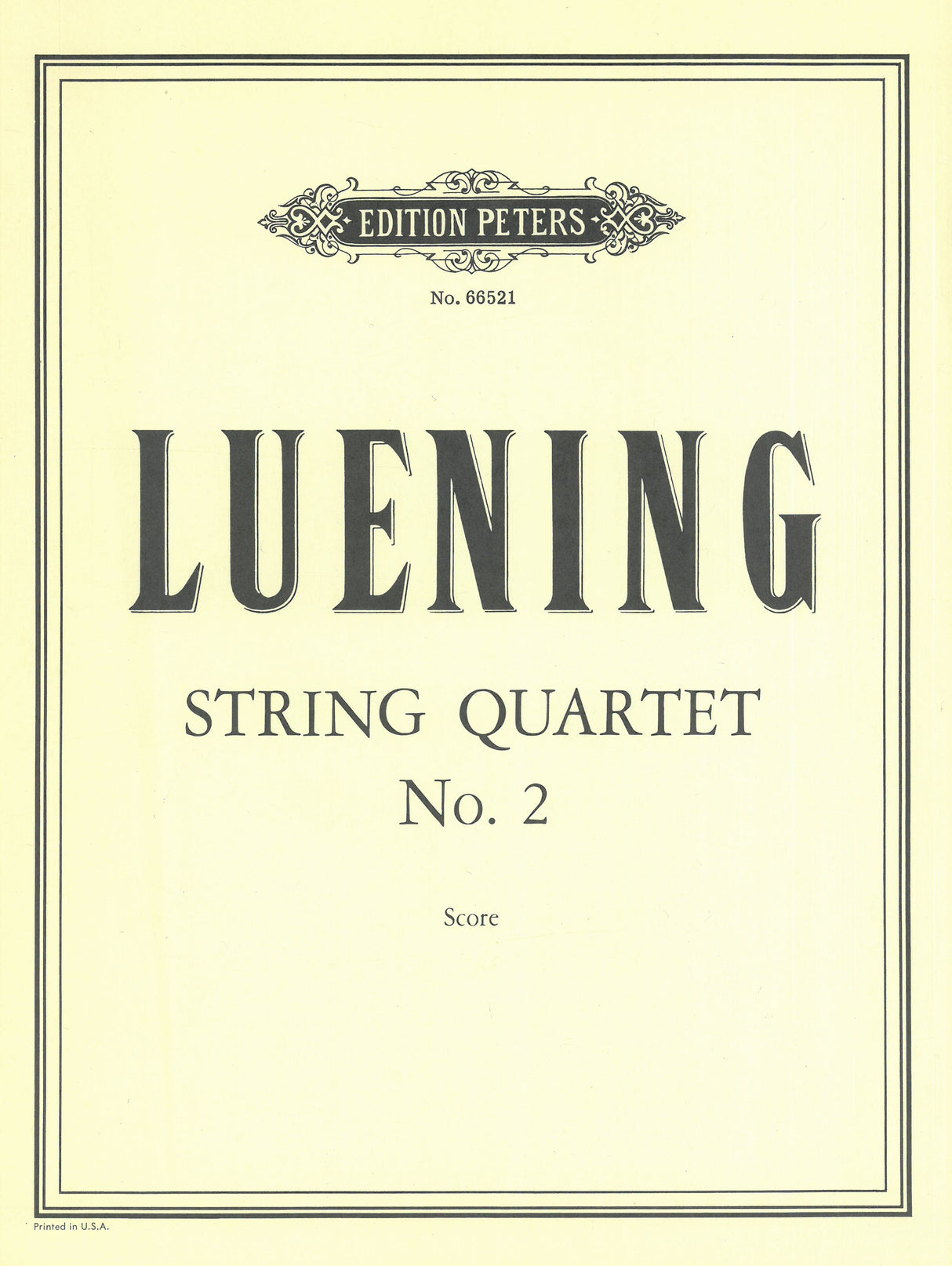 Luening: String Quartet No. 2