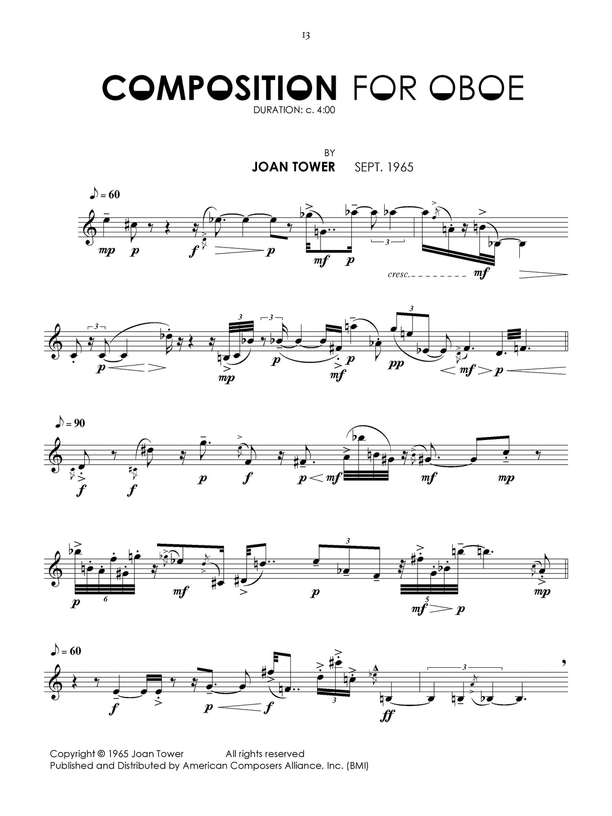 Oboe Works by American Composers