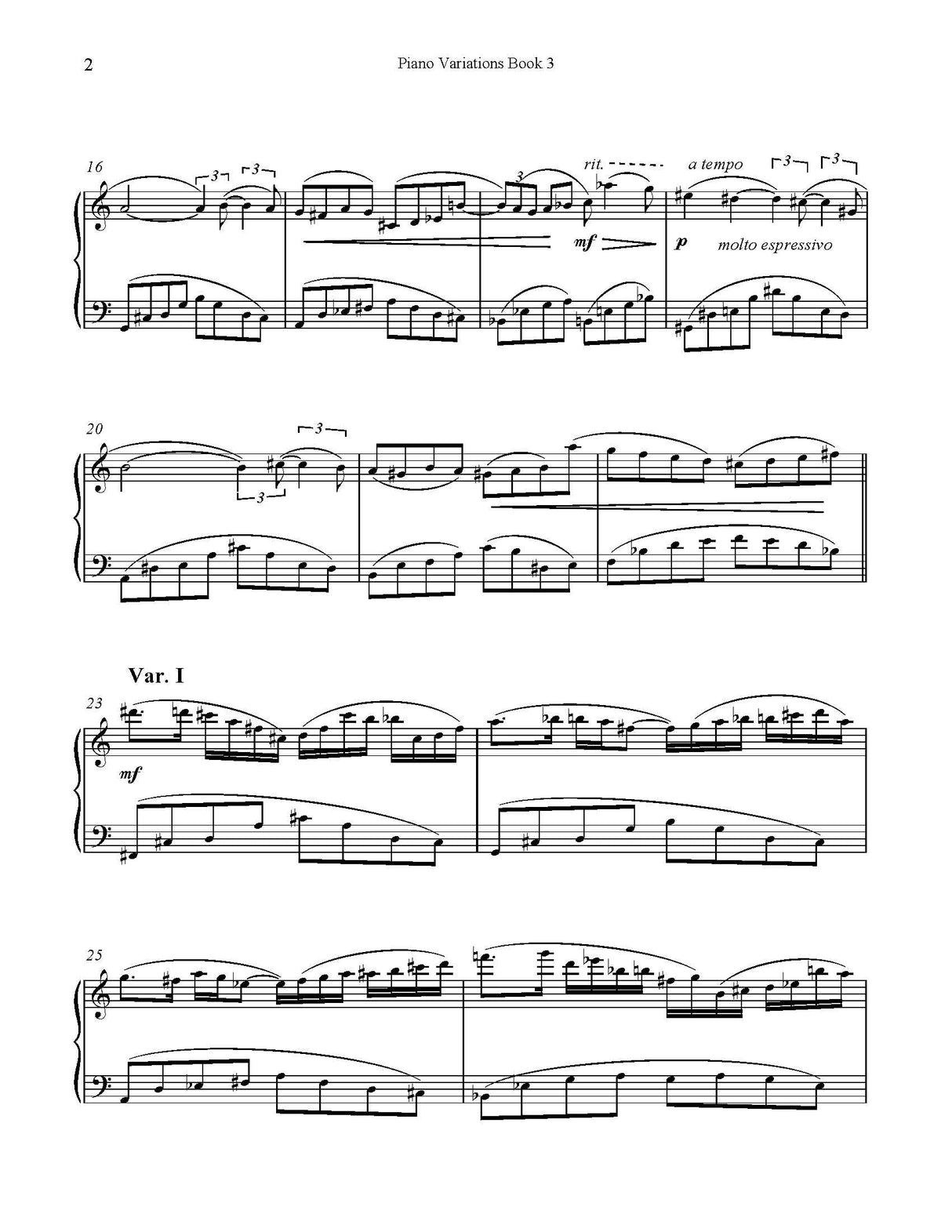D. Richardson: Piano Variations - Book 3