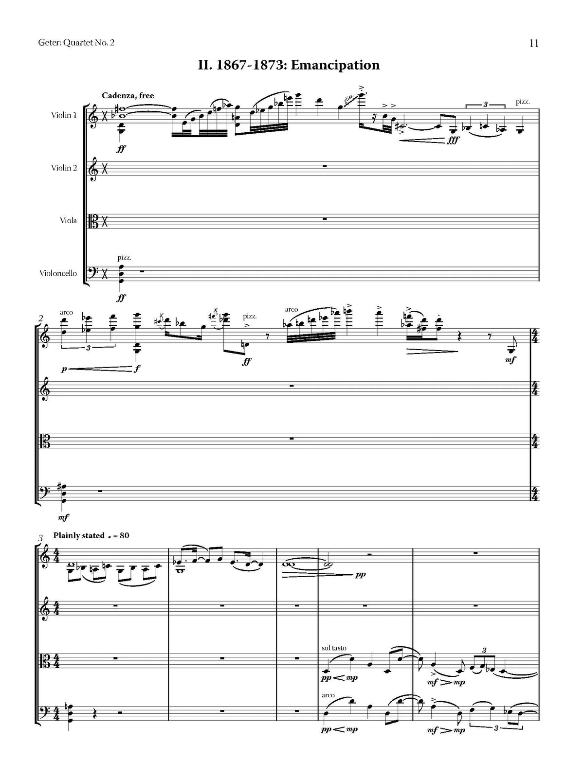 Geter: String Quartet No. 2 ("Reconstruction")