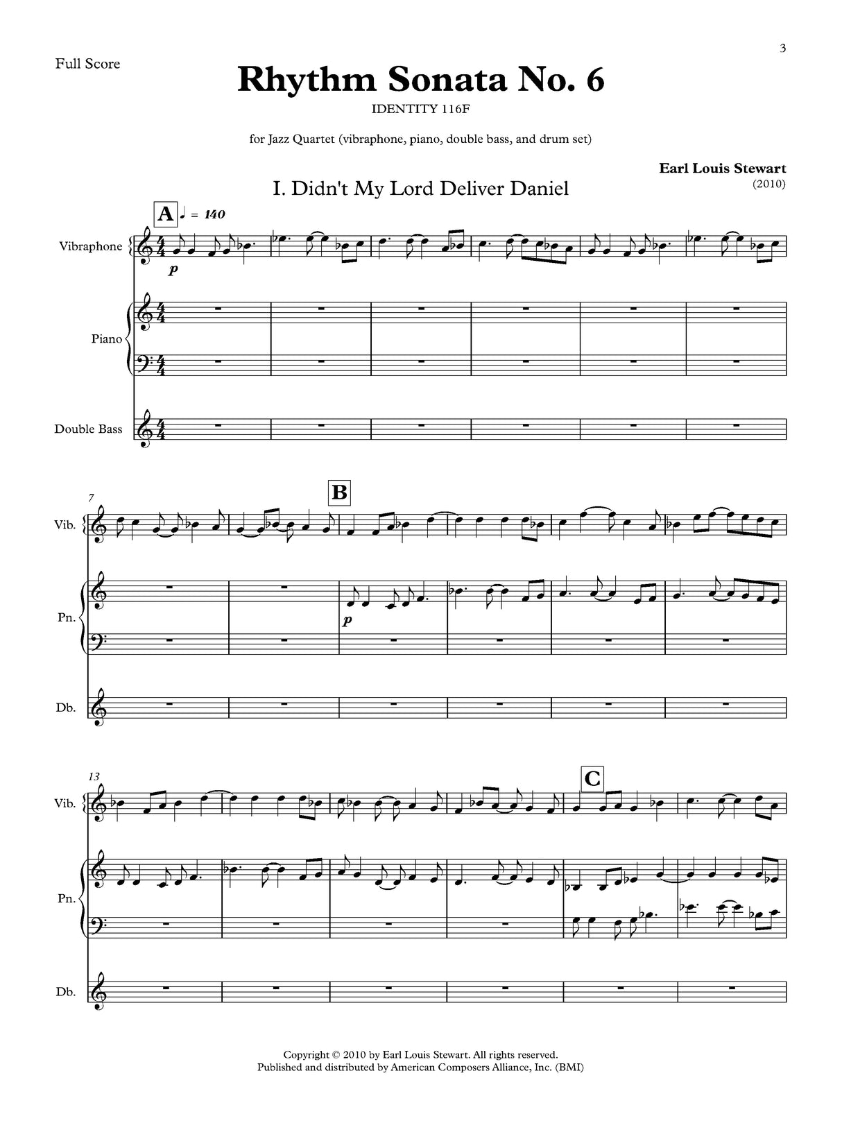 Stewart: Rhythm Sonata No. 6