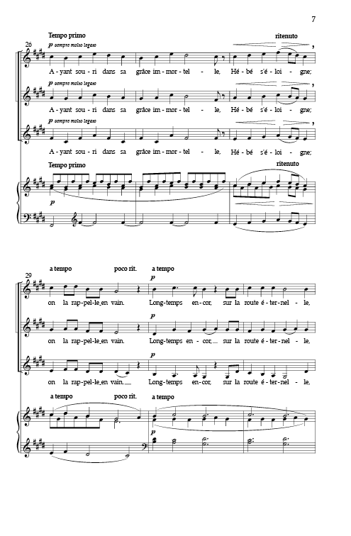 Chausson: Hébé (arr. for SSA)