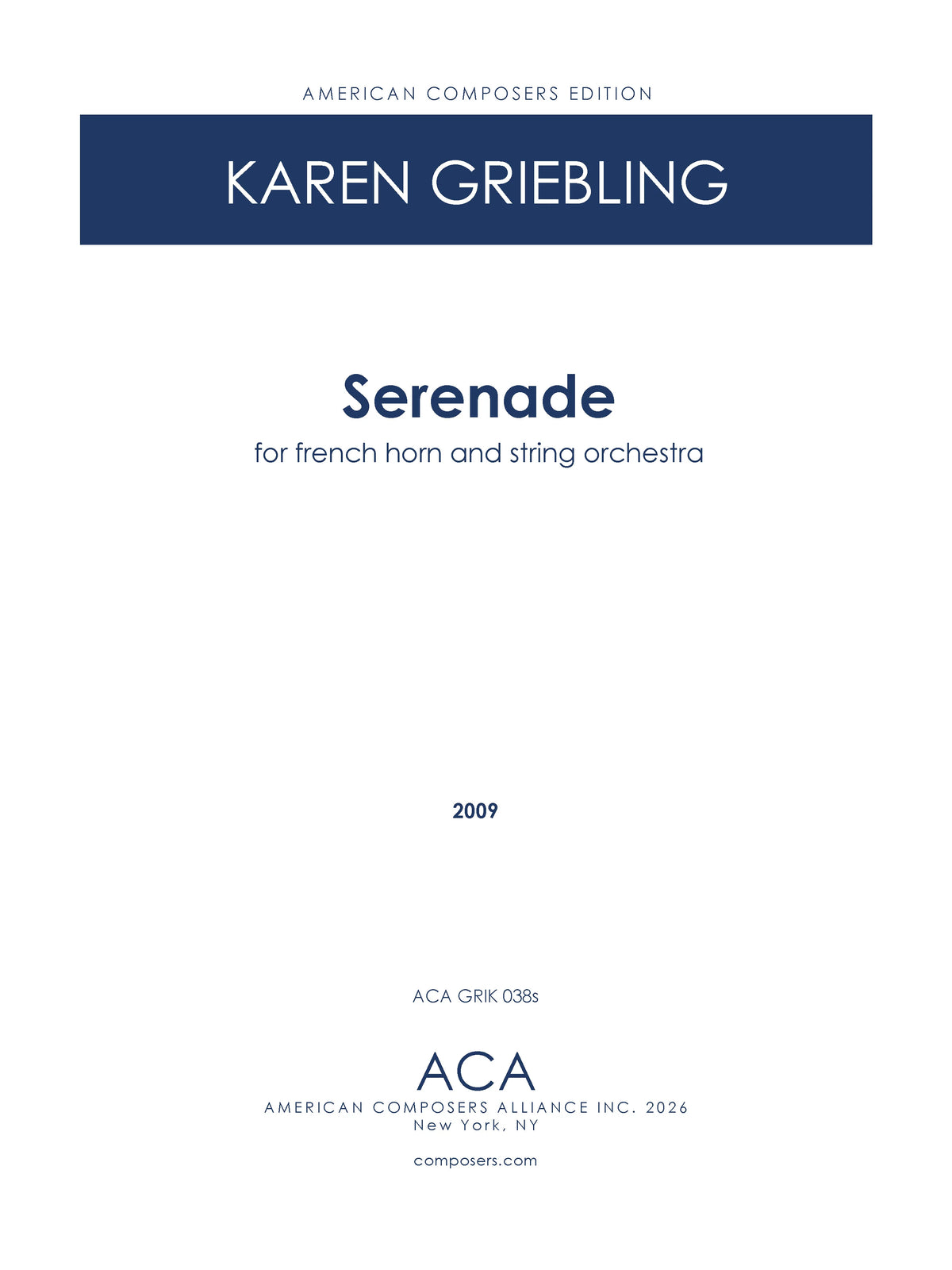 Griebling: Serenade