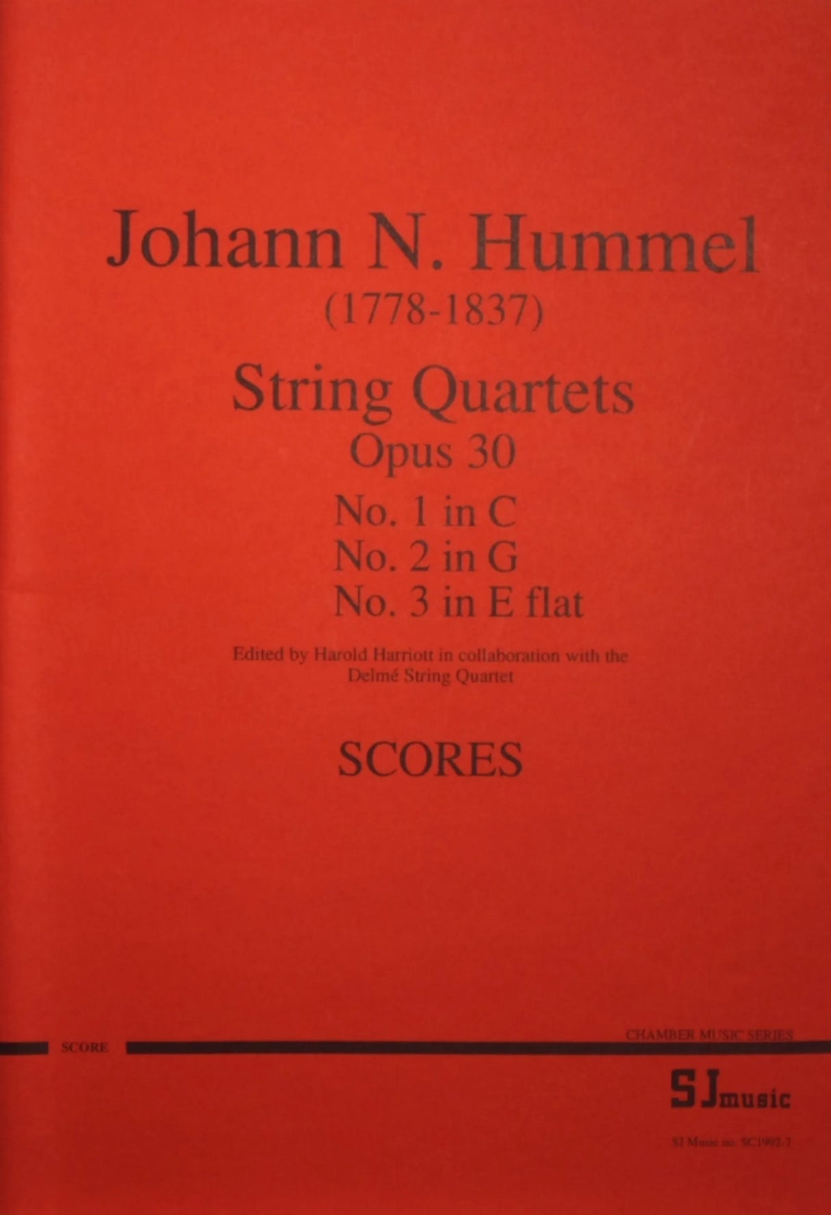 Hummel: String Quartets, Op. 30