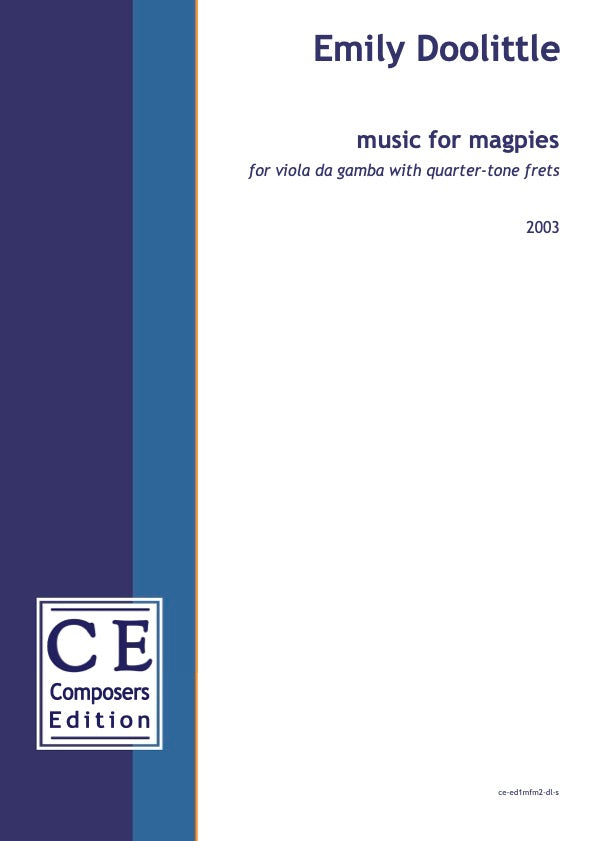 Doolittle: Music for Magpies (Version for Viola da Gamba)