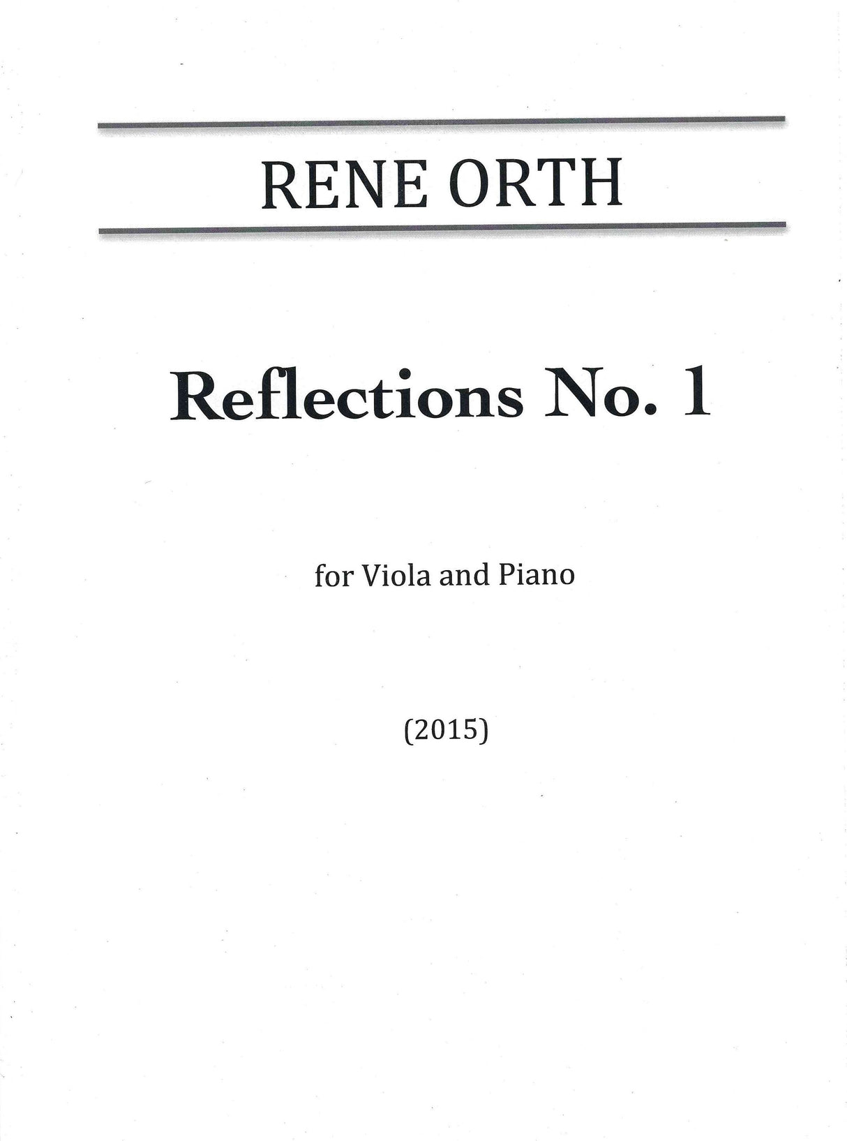 Orth: Reflections No. 1