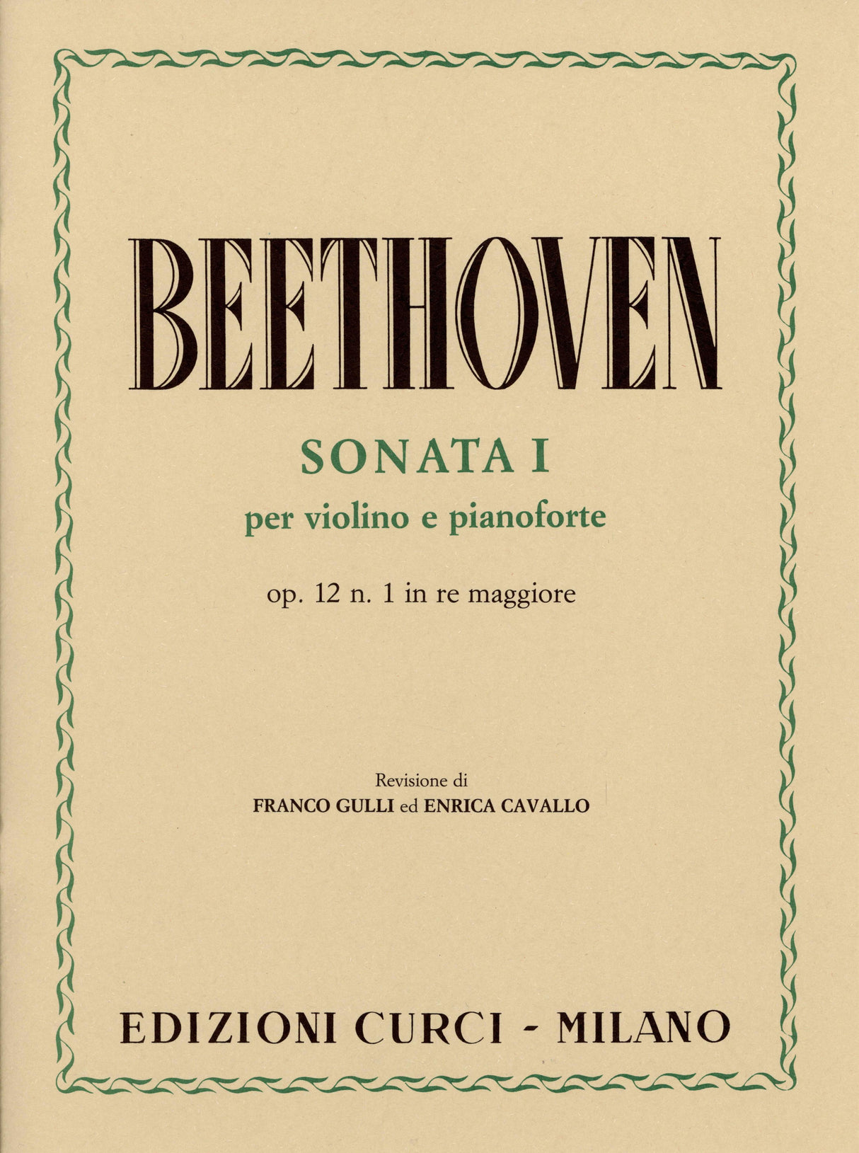Beethoven: Violin Sonata in D Major, Op. 12, No. 1