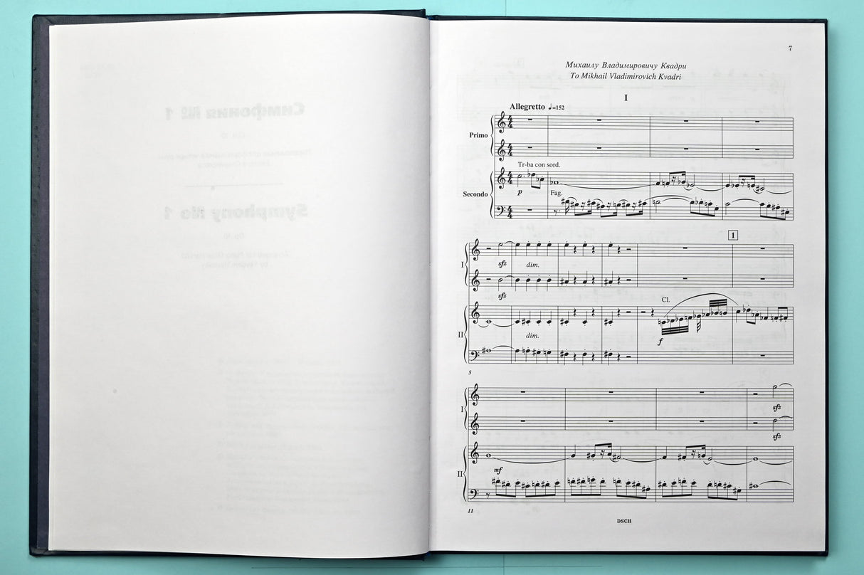 Shostakovich: Symphony No. 1, Op. 10 (arr. for piano 4-hands)