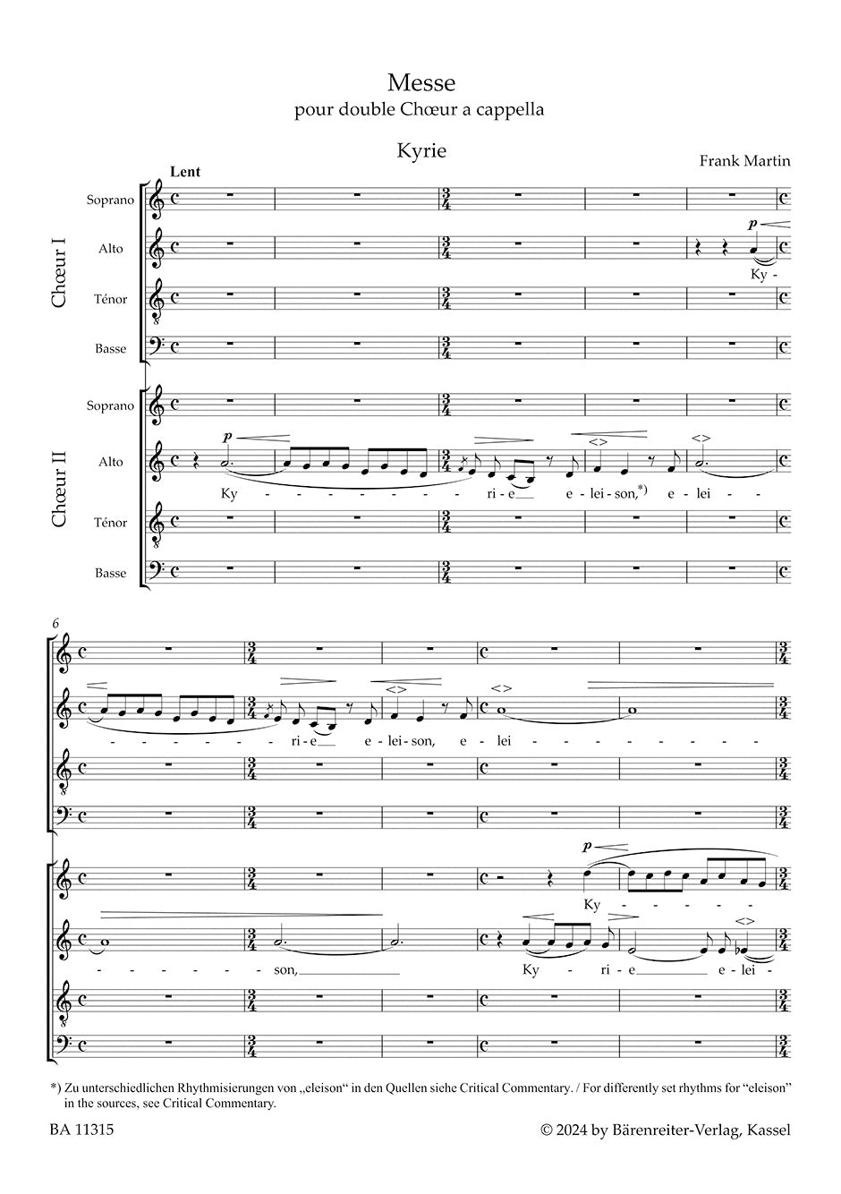 Martin: Mass for Double Choir