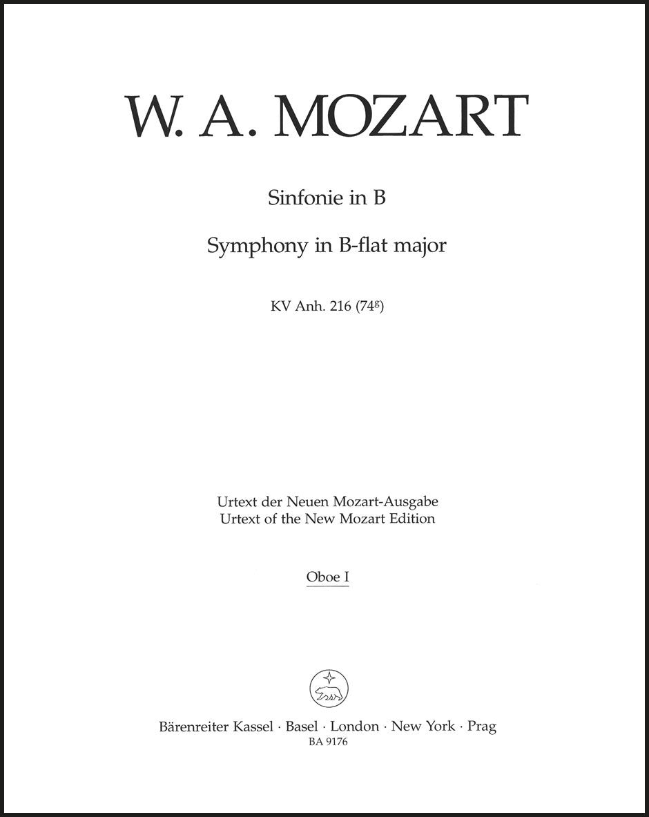 Mozart: Symphony in B-flat Major, K. Anh. 216 (74g)