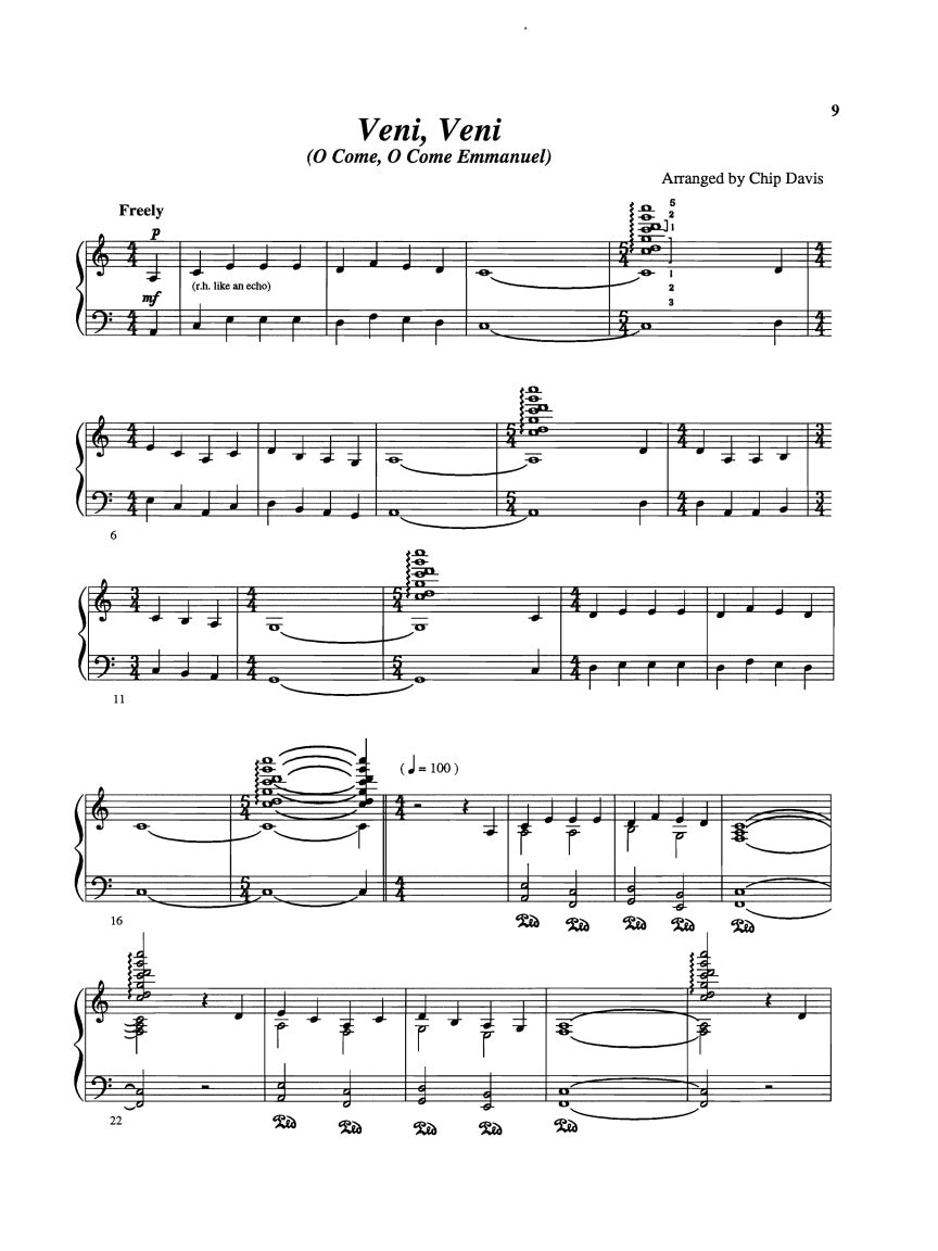 Mannheim Steamroller: A Fresh Aire Christmas (arr. for piano)