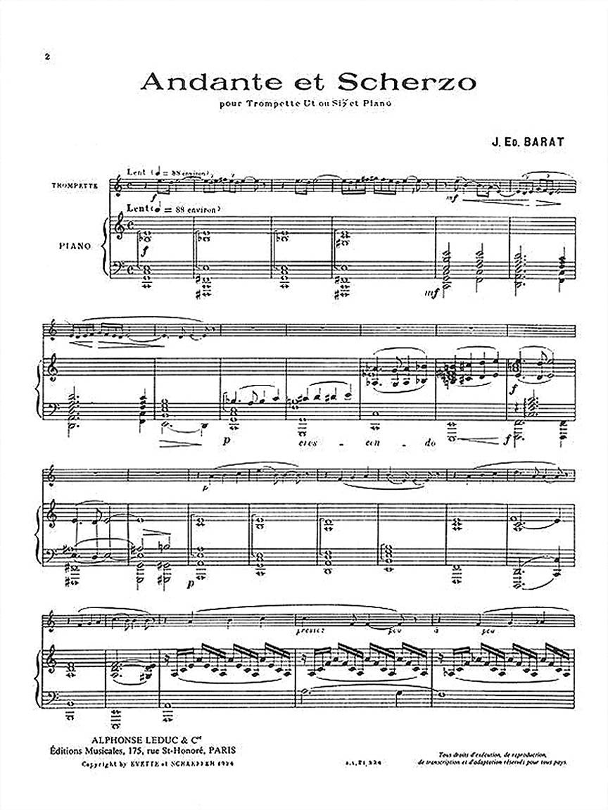 Barat: Andante et Scherzo