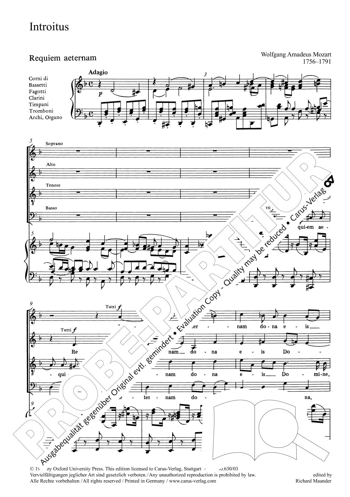 Mozart: Requiem, K. 626 (ed. Maunder)