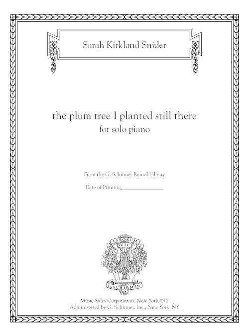 Snider: the plum tree I planted still there