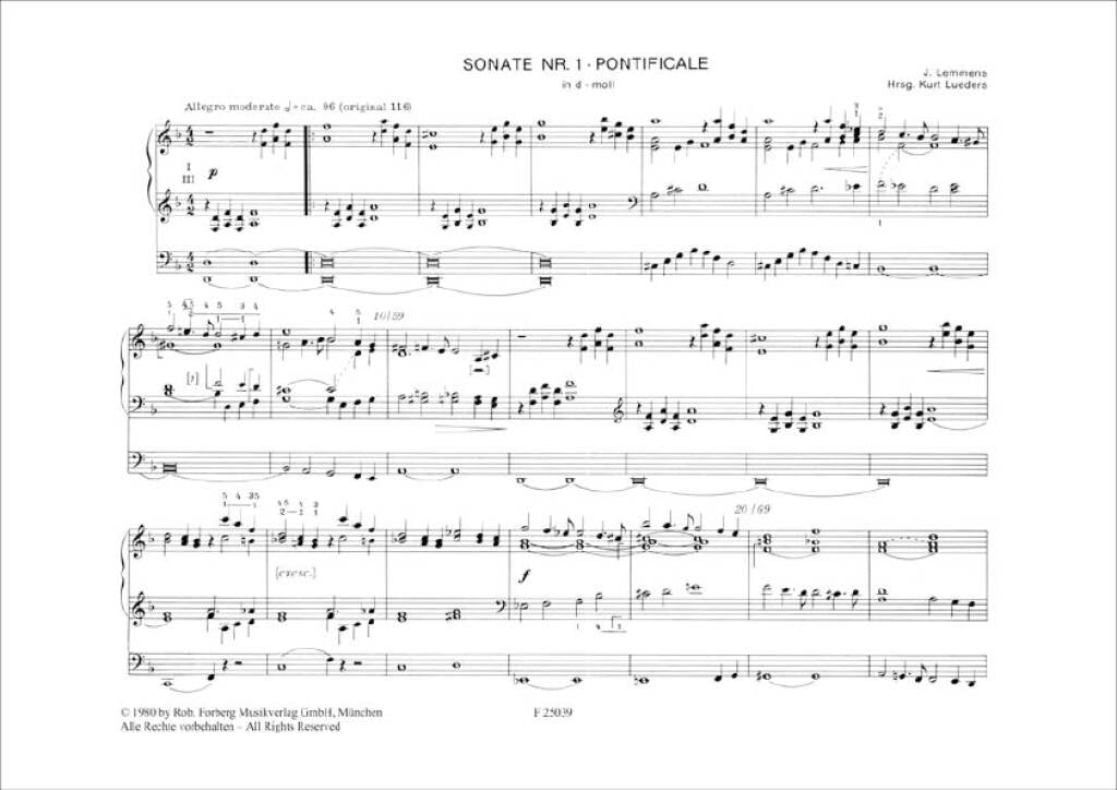 Lemmens: Organ Sonata No. 1 - "Pontificale"