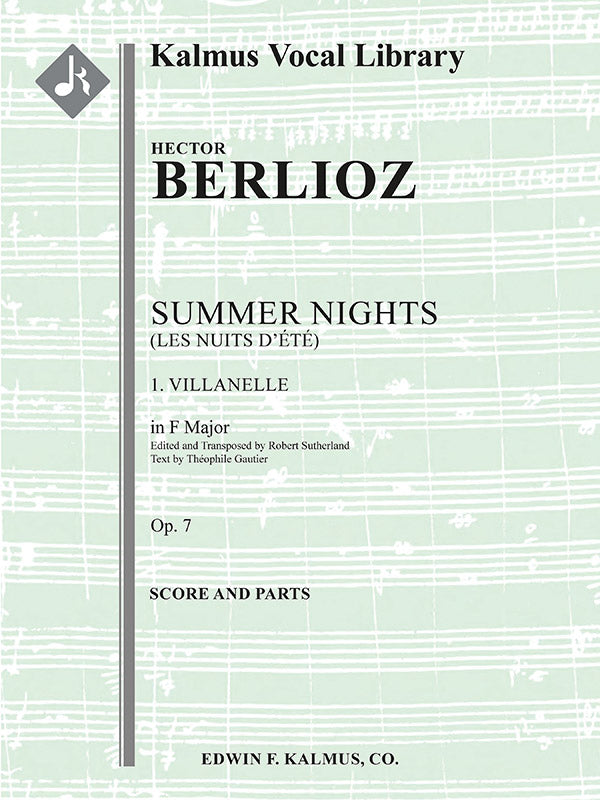 Berlioz: Villanelle, Op. 7, No 1 (transposed in F Major)