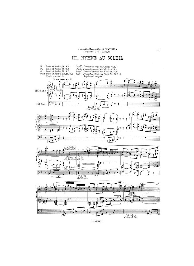 Vierne: Pièces de fantaisie, Op. 53 (Deuxième Suite)