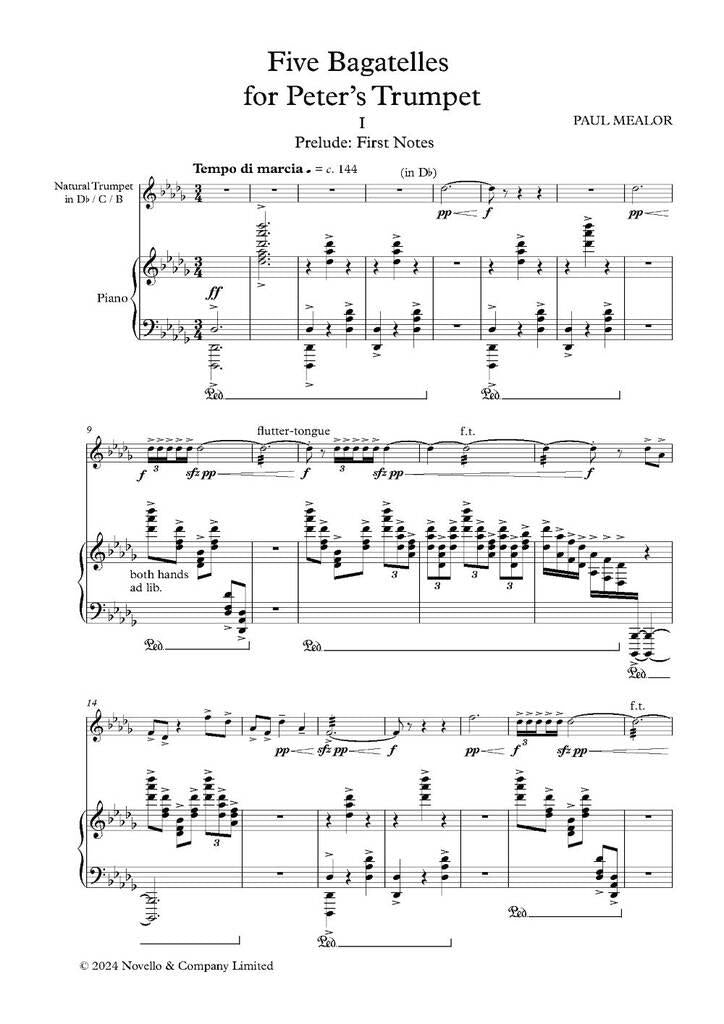 Mealor: 5 Bagatelles for Peter's Trumpet