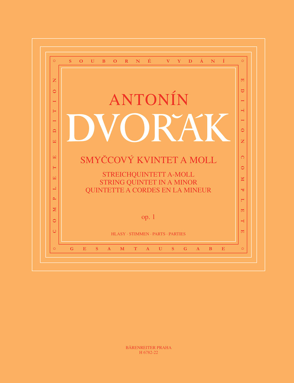 Dvořák: String Quintet in A Minor, Op. 1