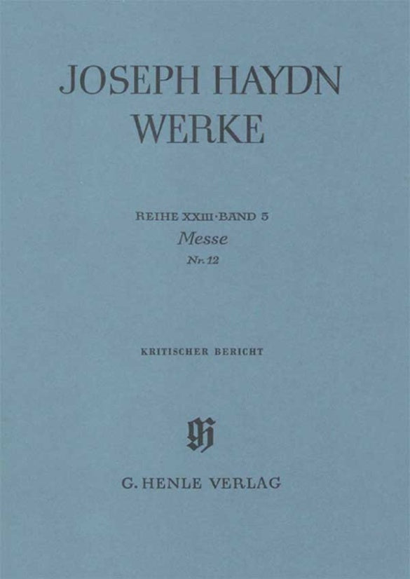 Haydn: Mass No. 12 (Harmonie mass)