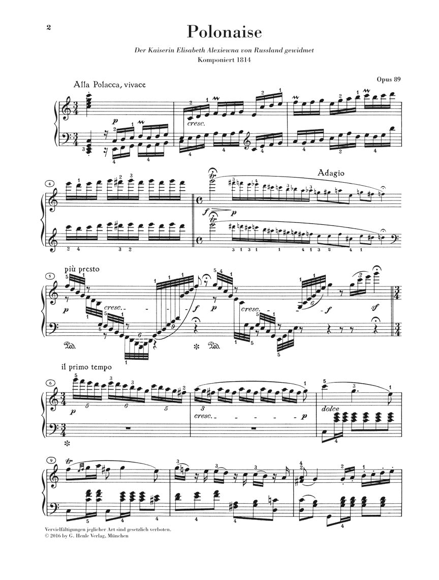 Beethoven: Polonaise in C Major, Op. 89