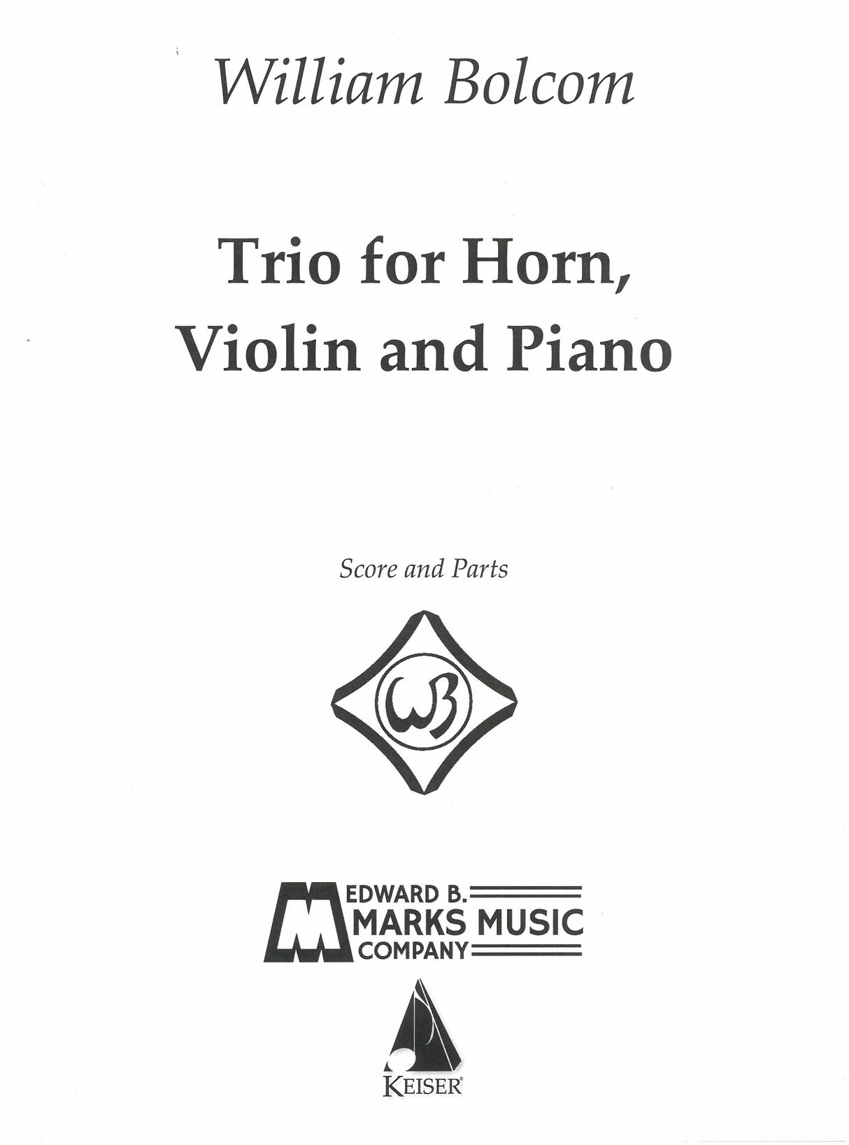 Bolcom: Horn Trio