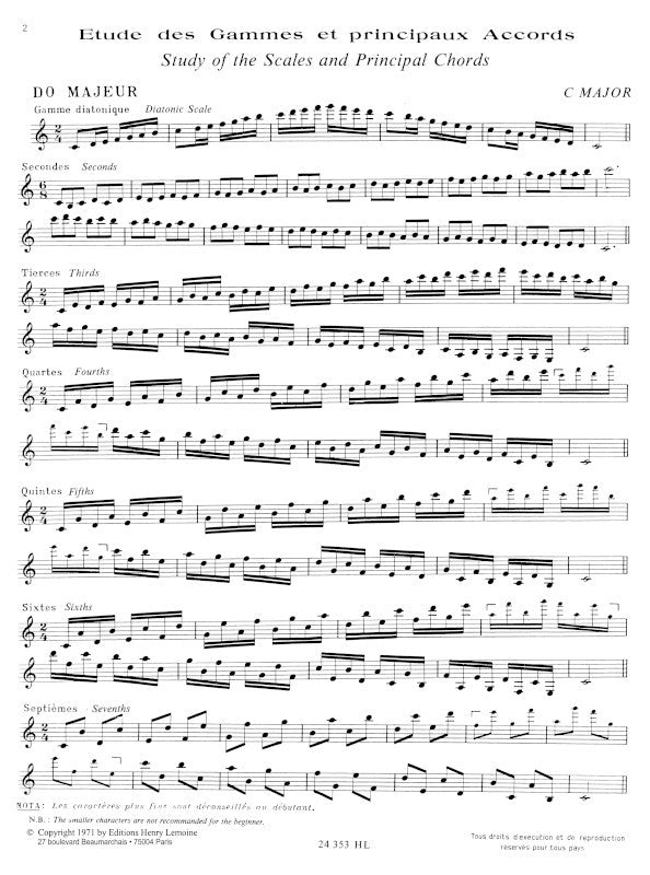 Didier: The Scales of the Clarinetist - Volume 1