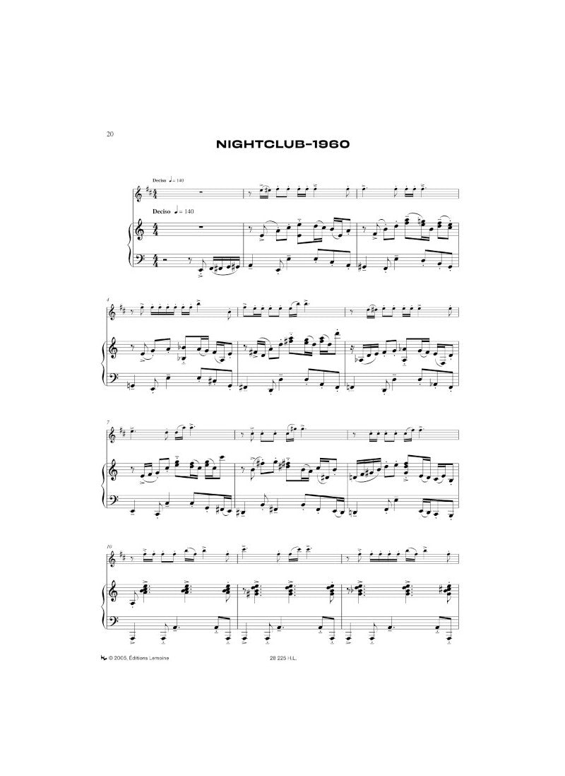 Piazzolla: Histoire du tango (for clarinet and piano)