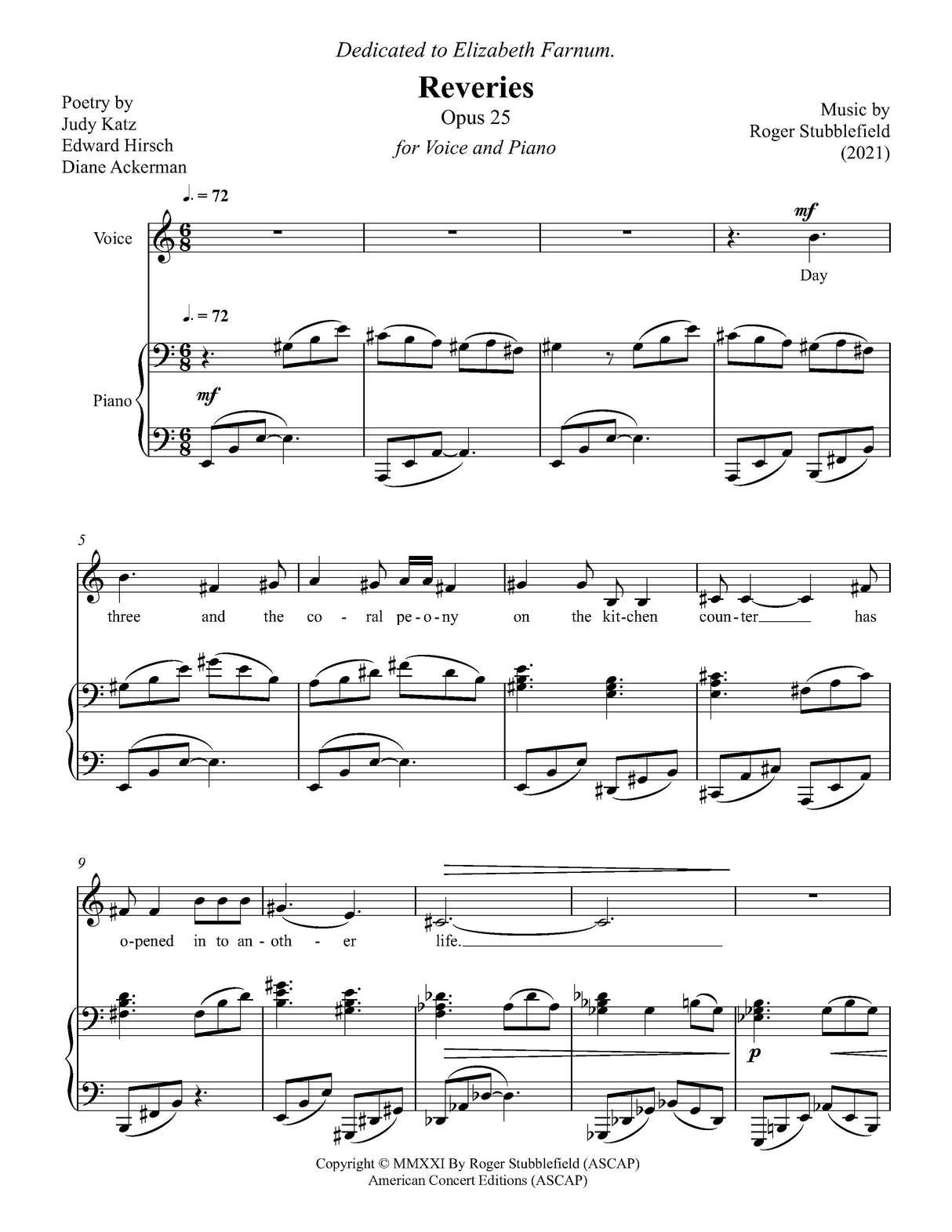 Stubblefield: Reveries, Op. 25