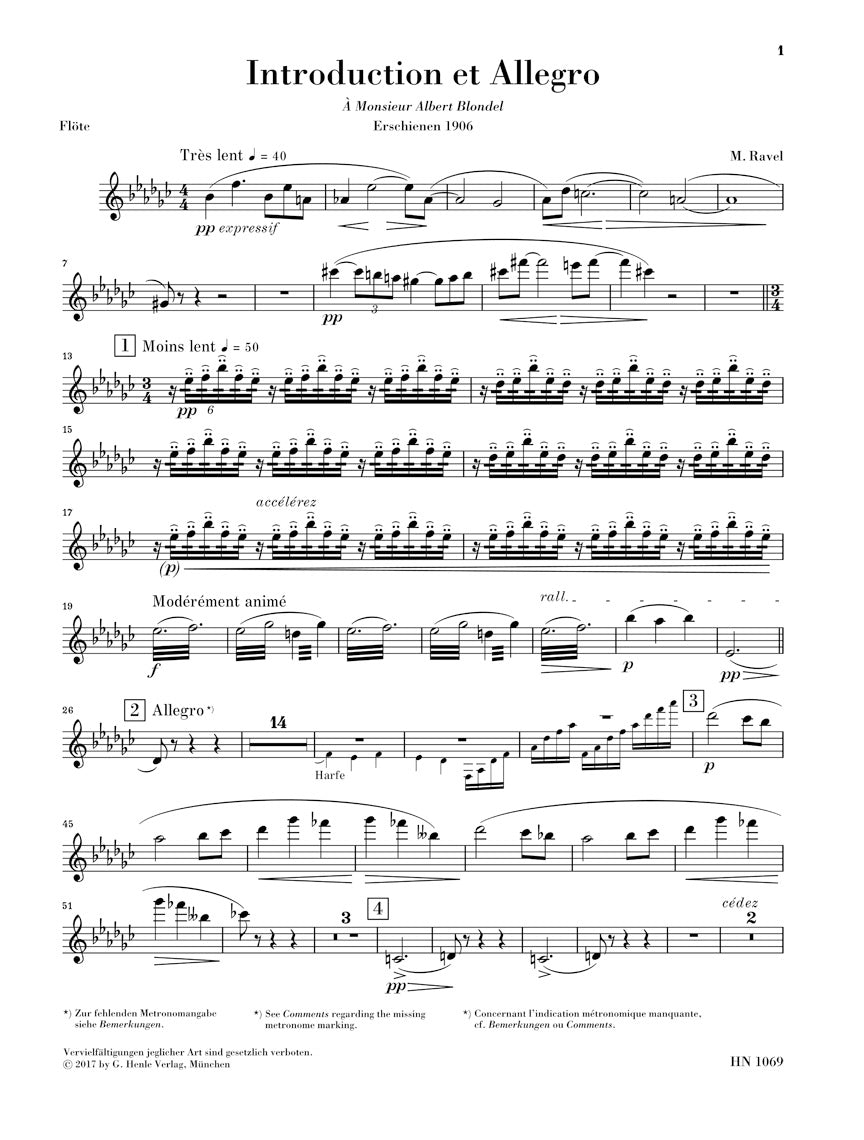 Ravel: Introduction and Allegro for Harp, String Quartet, Flute and Clarinet