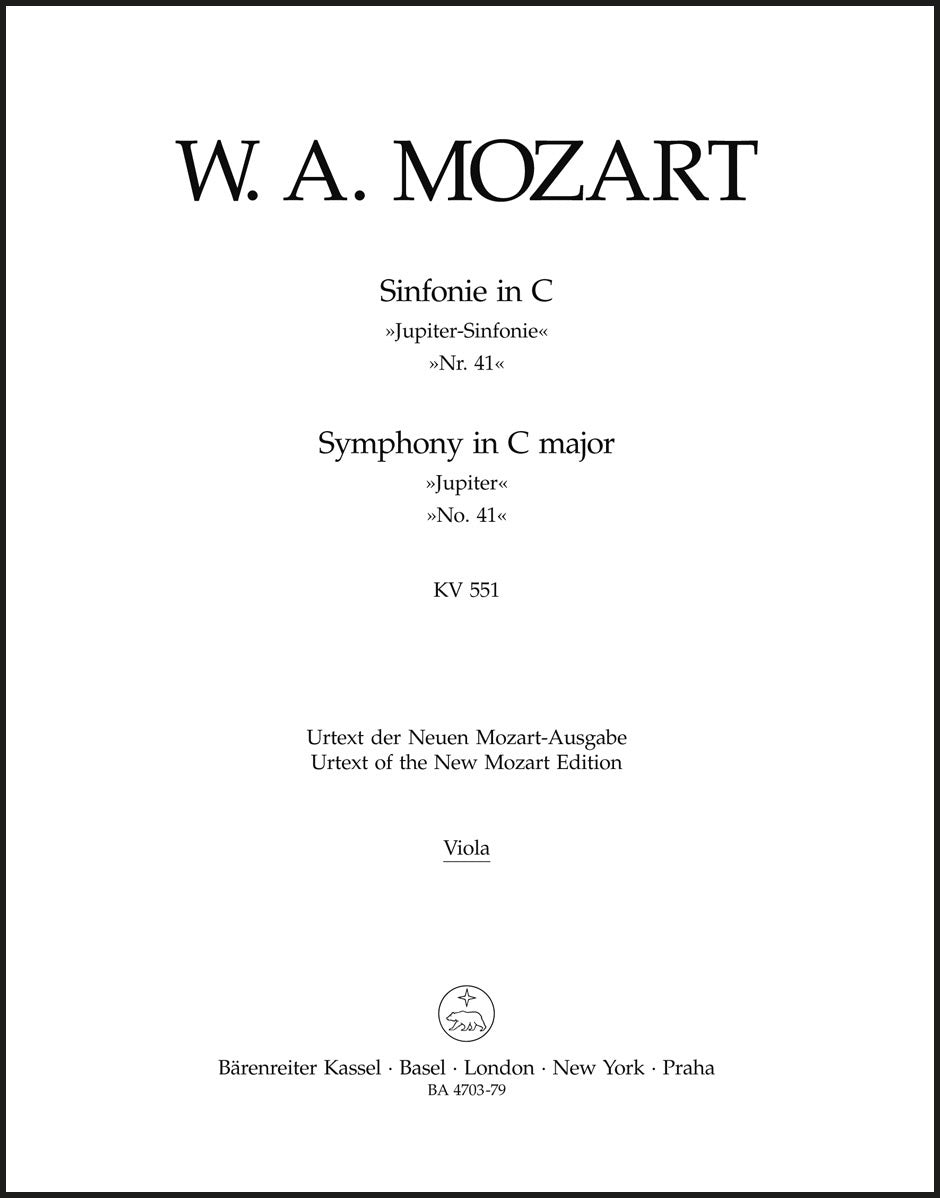 Mozart: Symphony No. 41 in C Major, K. 551 ("Jupiter Symphony")