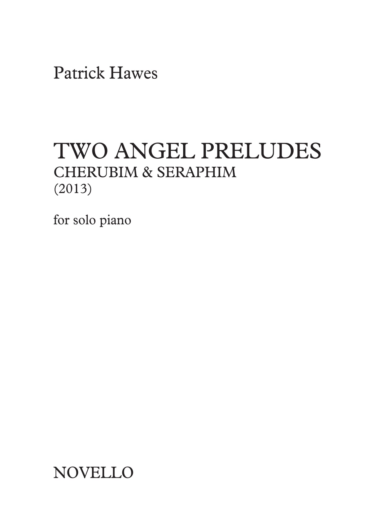 Hawes: Two Angel Preludes