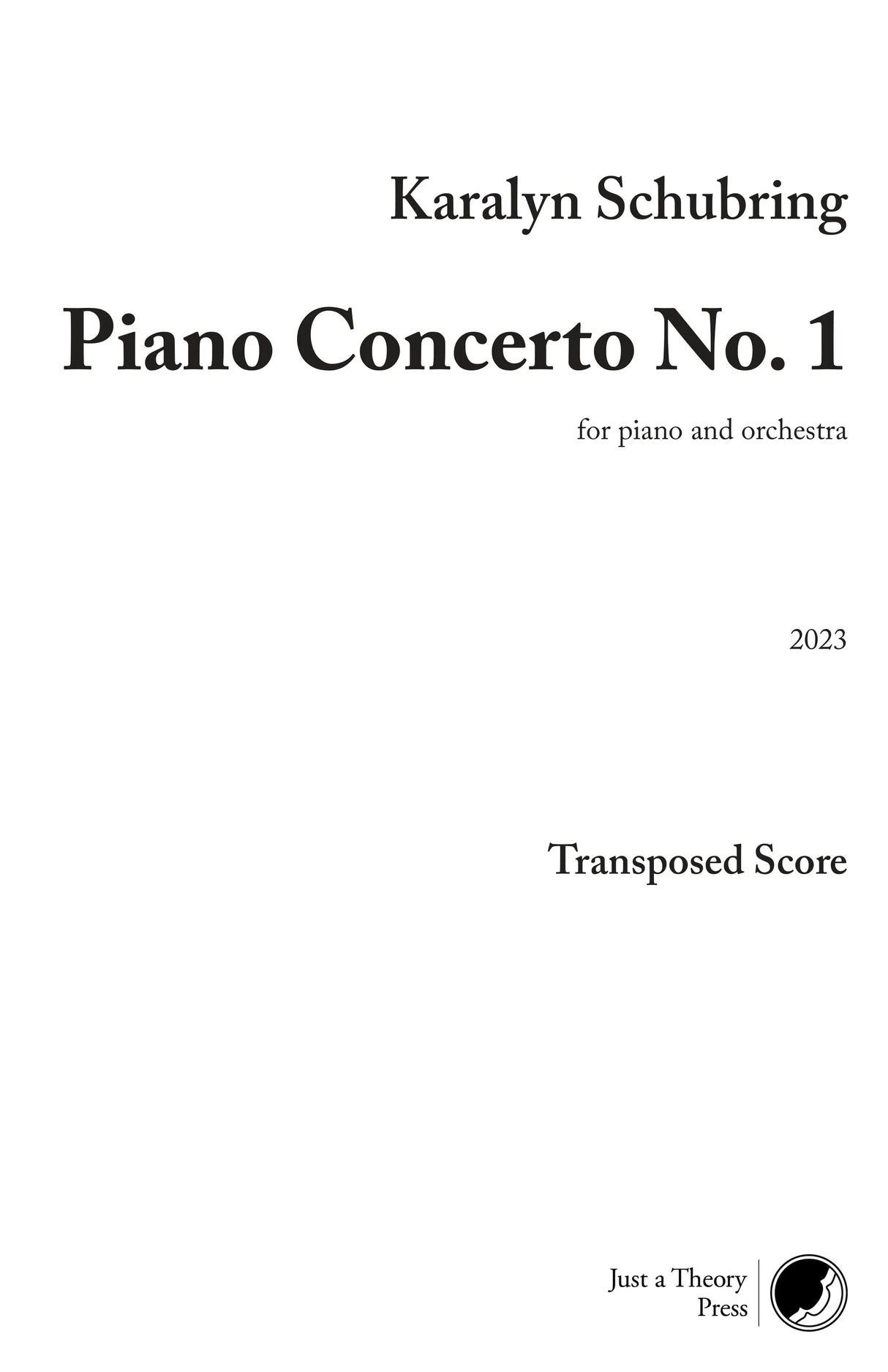 Schubring: Piano Concerto No. 1