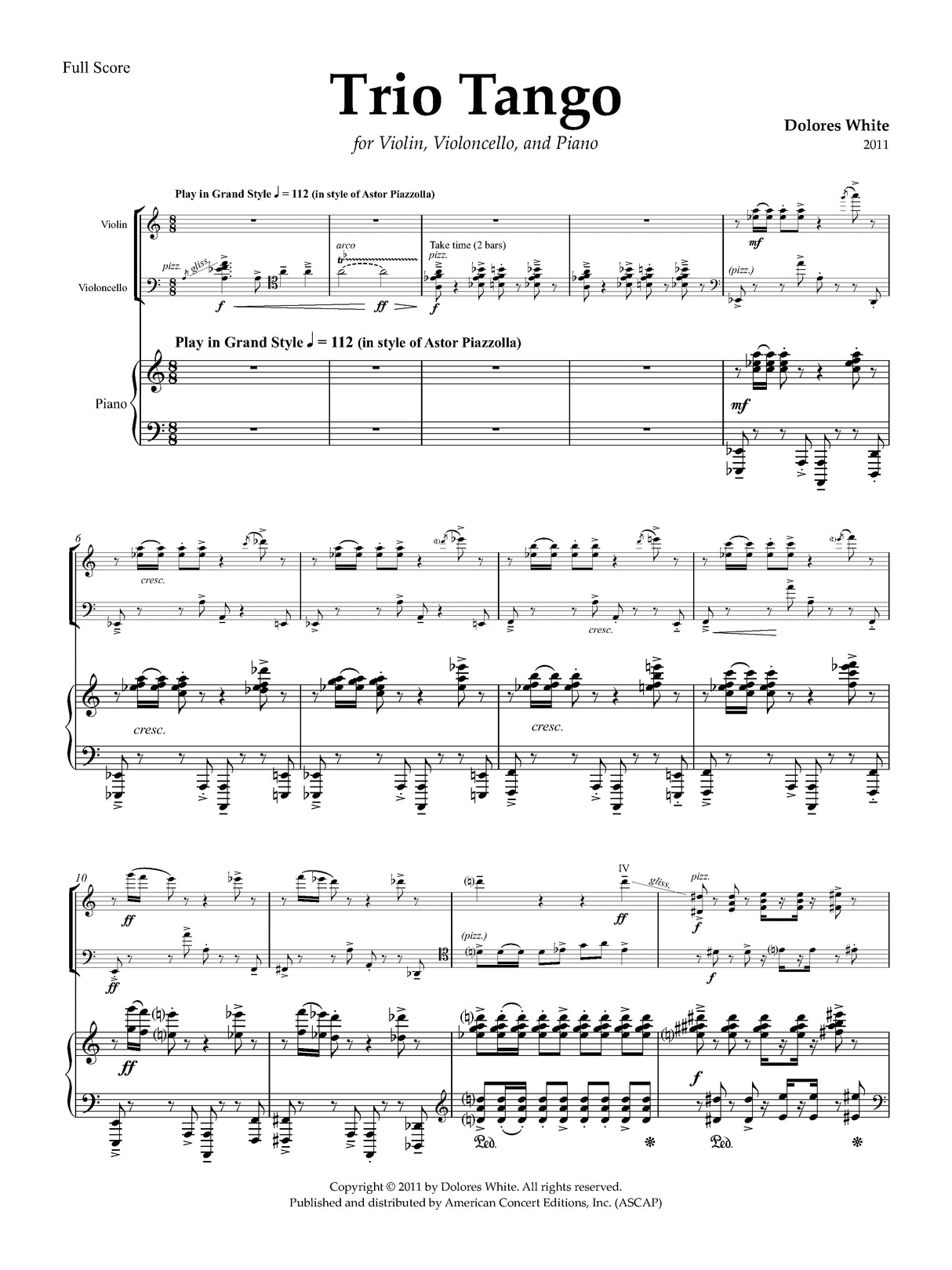 White: Trio Tango