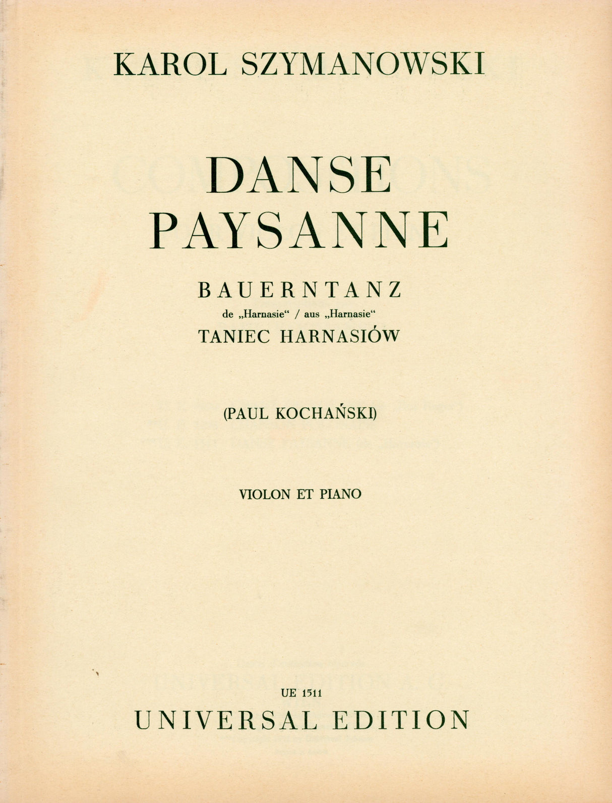 Szymanowski: Danse Paysanne