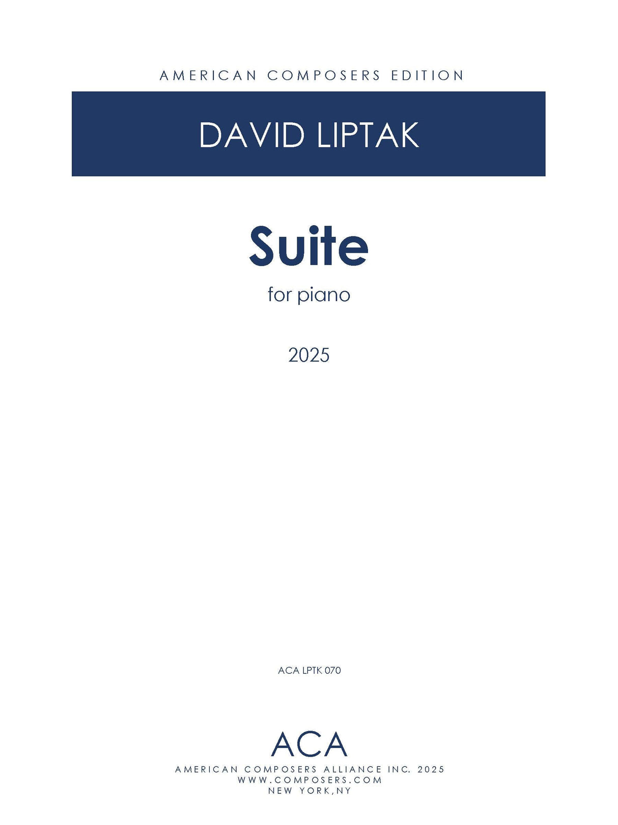 Liptak: Suite for Piano
