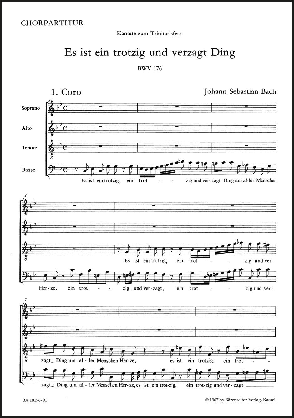 Bach: Es ist ein trotzig and verzagt Ding, BWV 176