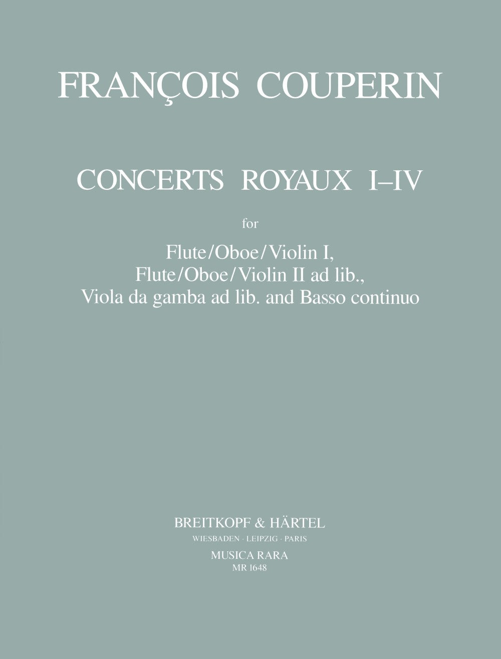Couperin: Concerts royaux 1722