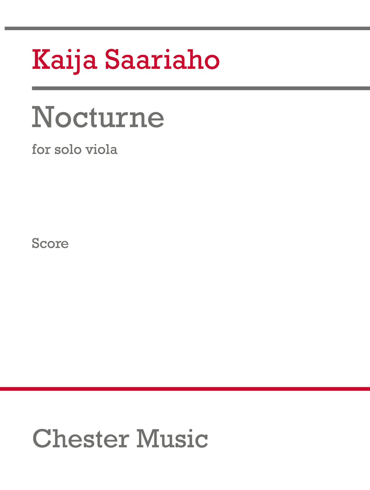 Saariaho: Nocturne (arr. for viola)