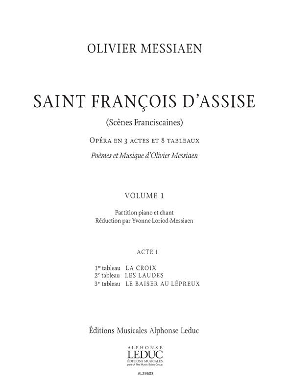 Messiaen: Saint Francois d'Assise