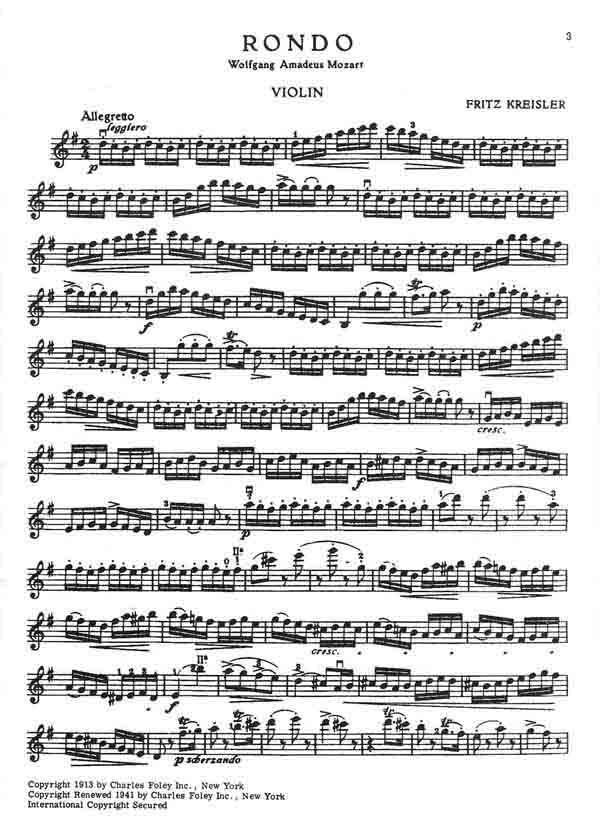 Mozart: Rondo from Haffner Serenade, K. 250 (arr. for violin & piano)