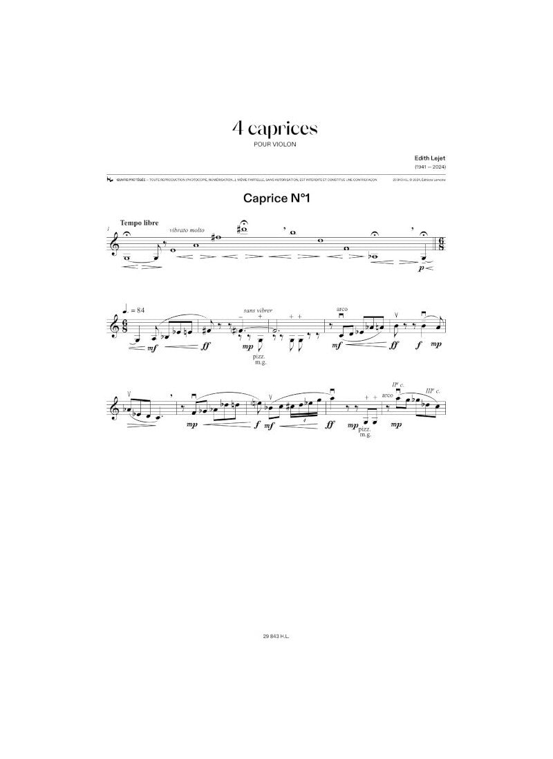 Lejet: 4 Caprices